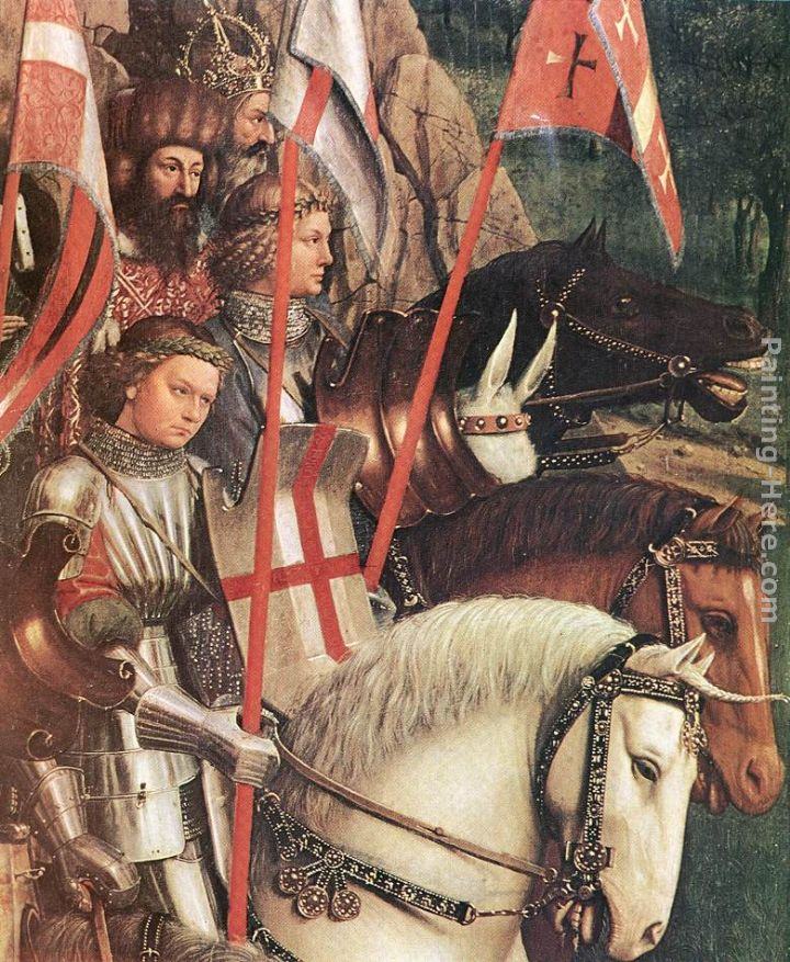 Jan van Eyck The Ghent Altarpiece The Soldiers of Christ [detail]